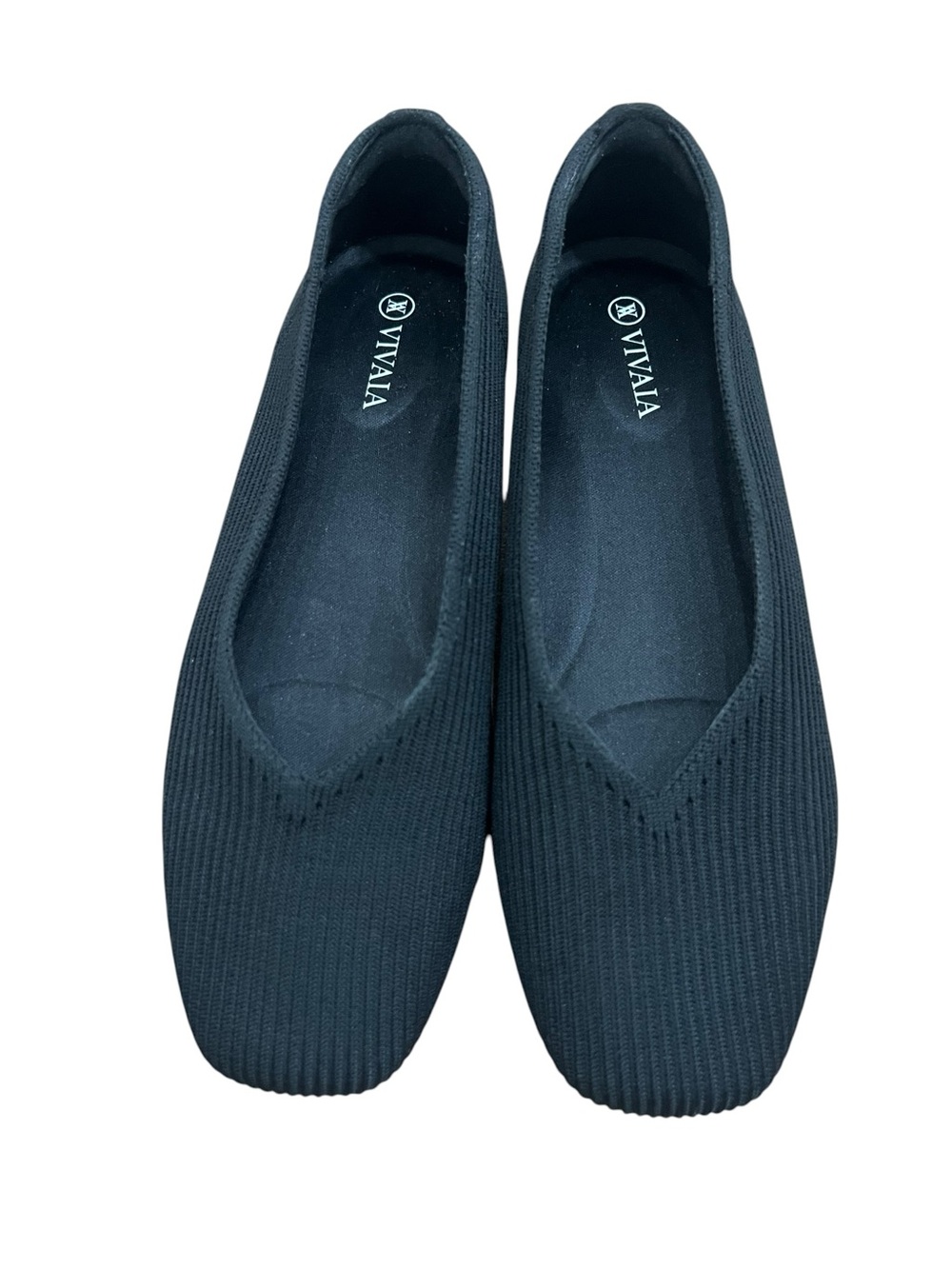 Vivaia flats Square Toe V-Cut Flats US 7 EU 38 Black